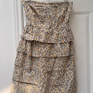 JCrew Factory Tiered strapless dress